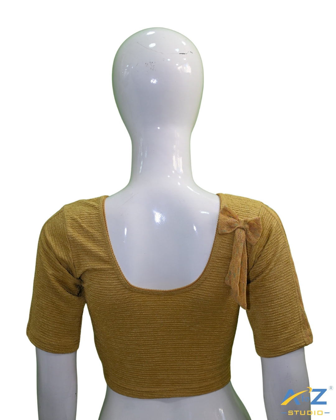 Dark Chiku Crush Blouse with Tissue Lines