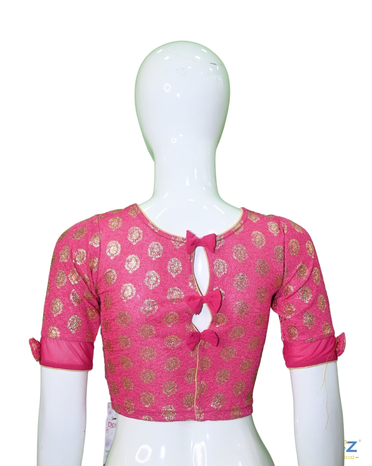 Rani Crush Blouse with Golden Mango Print