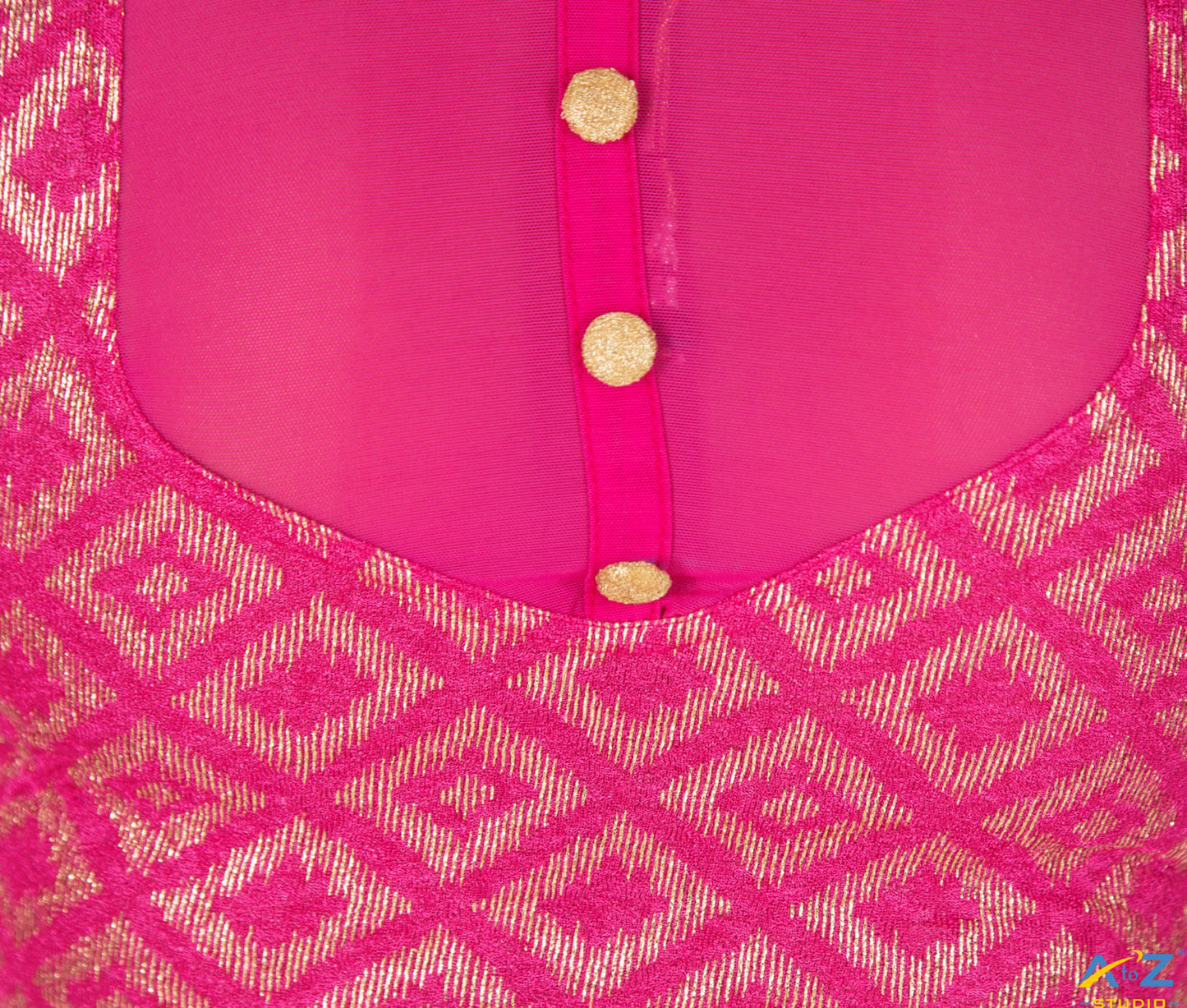 Rani Zarjet Blouse with Golden Diamond Print