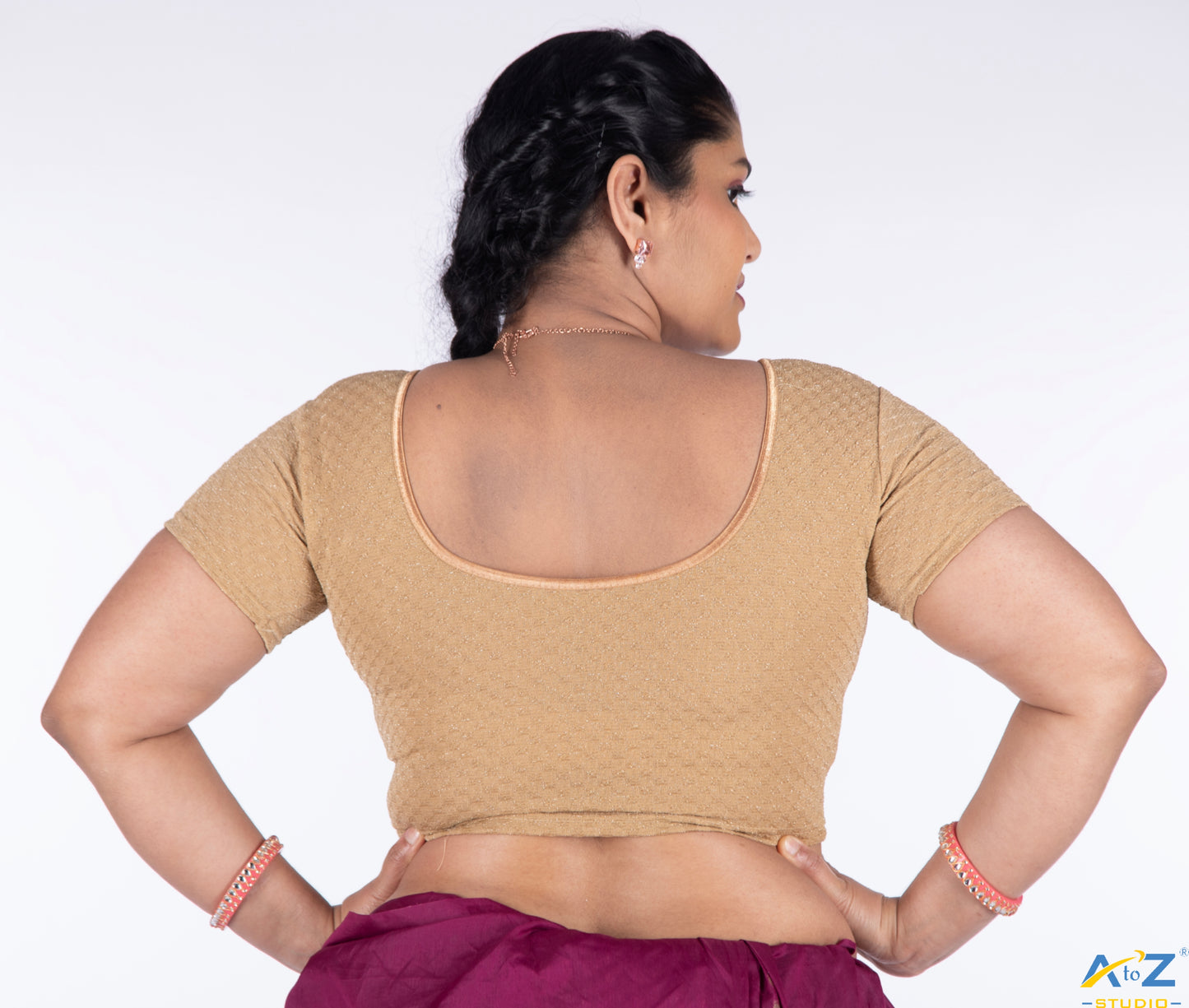 Dark Cream Crush Fabric Shimmer Tissue Design