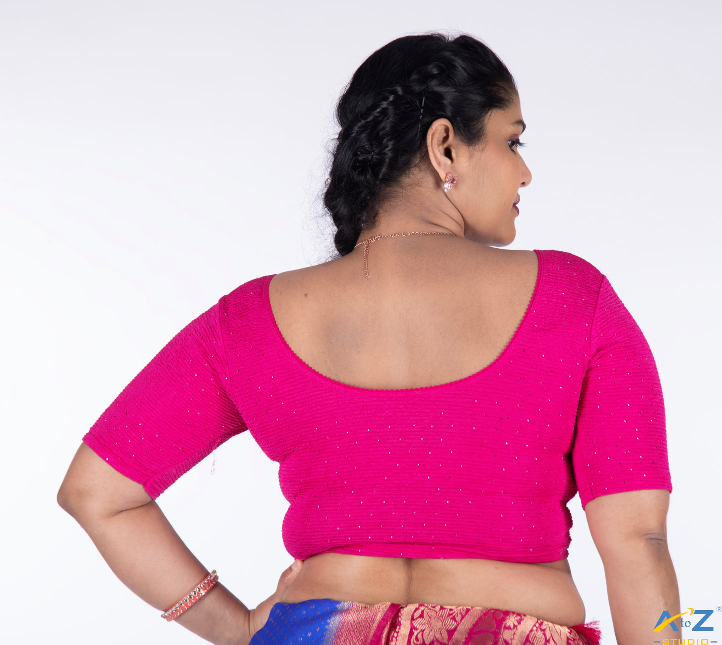 Rani Crush Fabric Tissue Stone Work Blouse