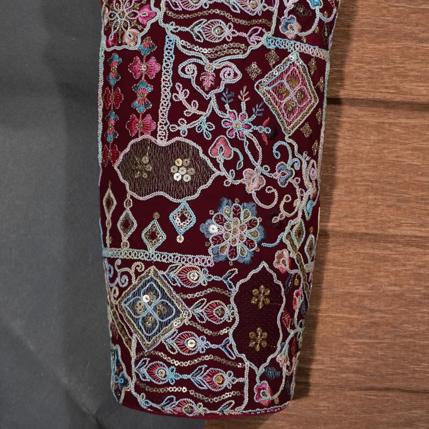 Royal Maroon Heritage Blouse
