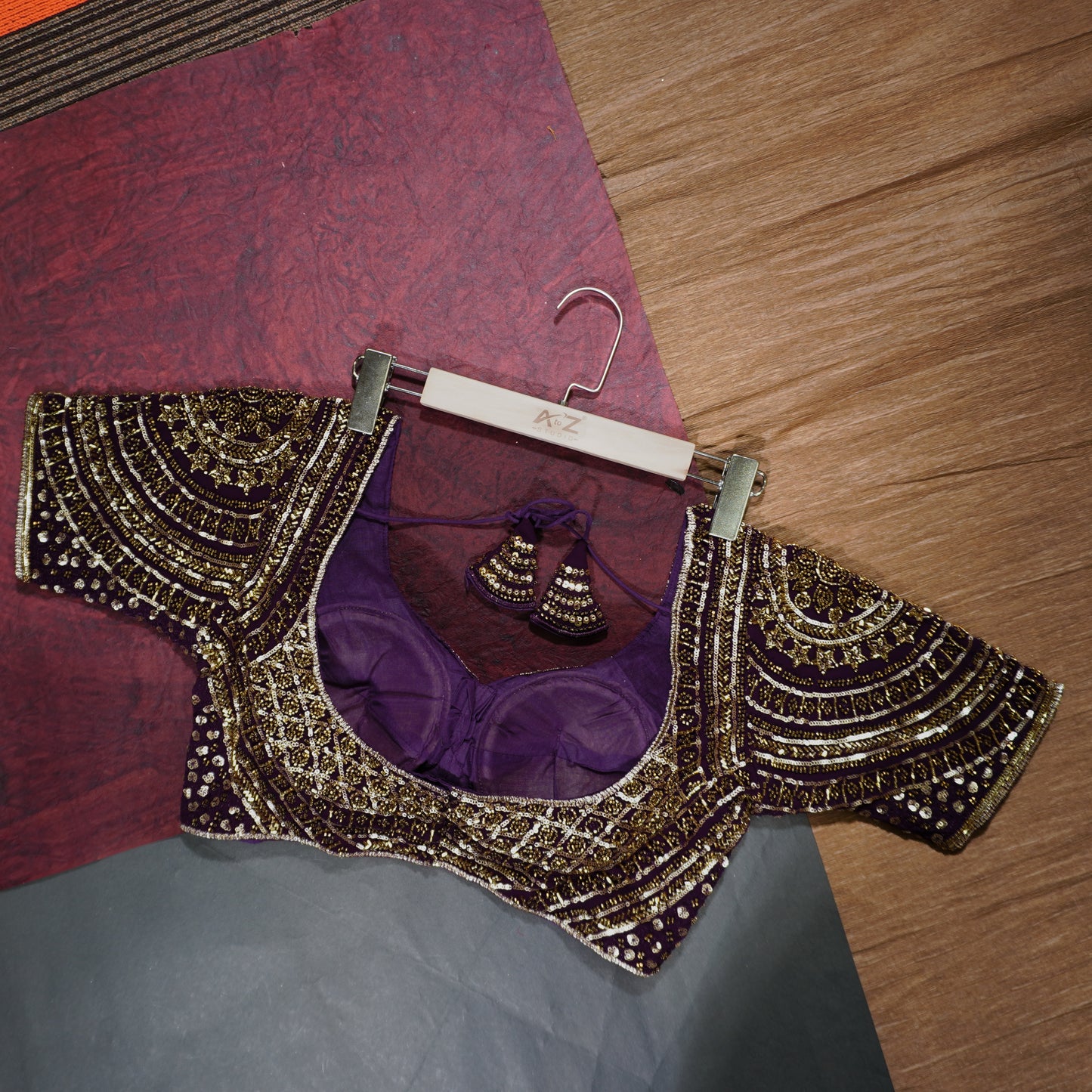 Deep Plum Embroidered Blouse