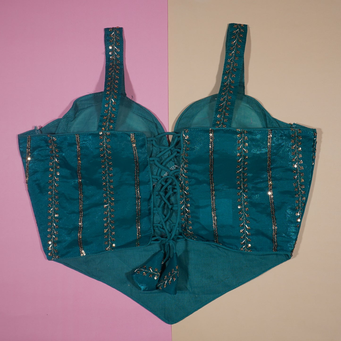 Electric Cobalt Textured Bustier