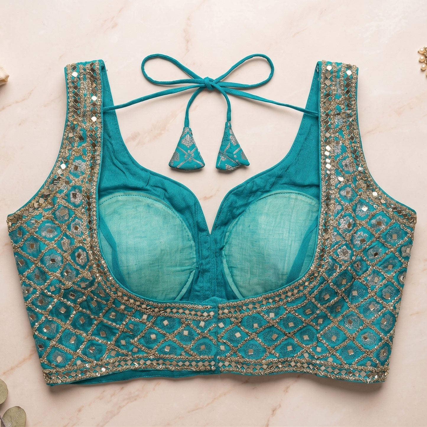 RamaGreen Geometric Glamour Blouse