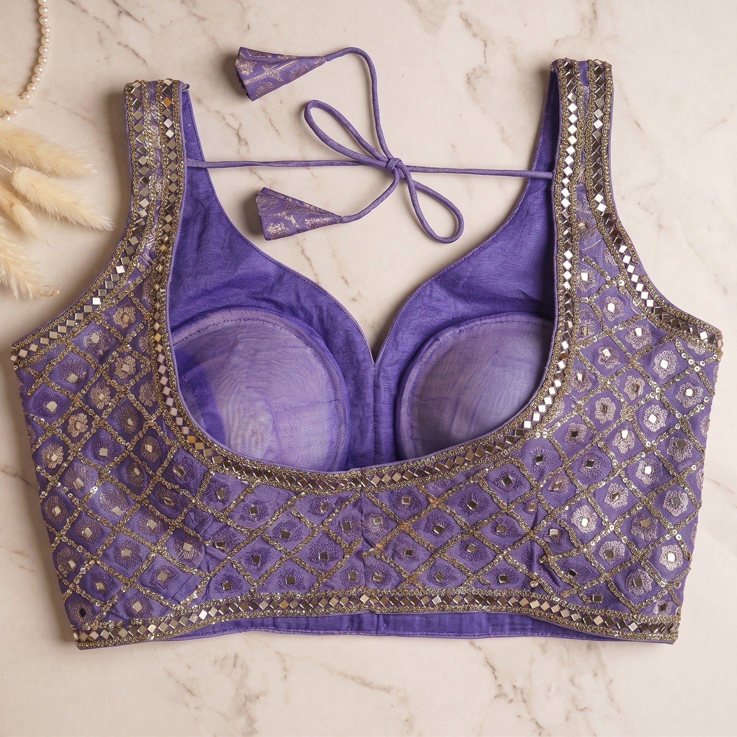 Lavender Geometric Glamour Blouse