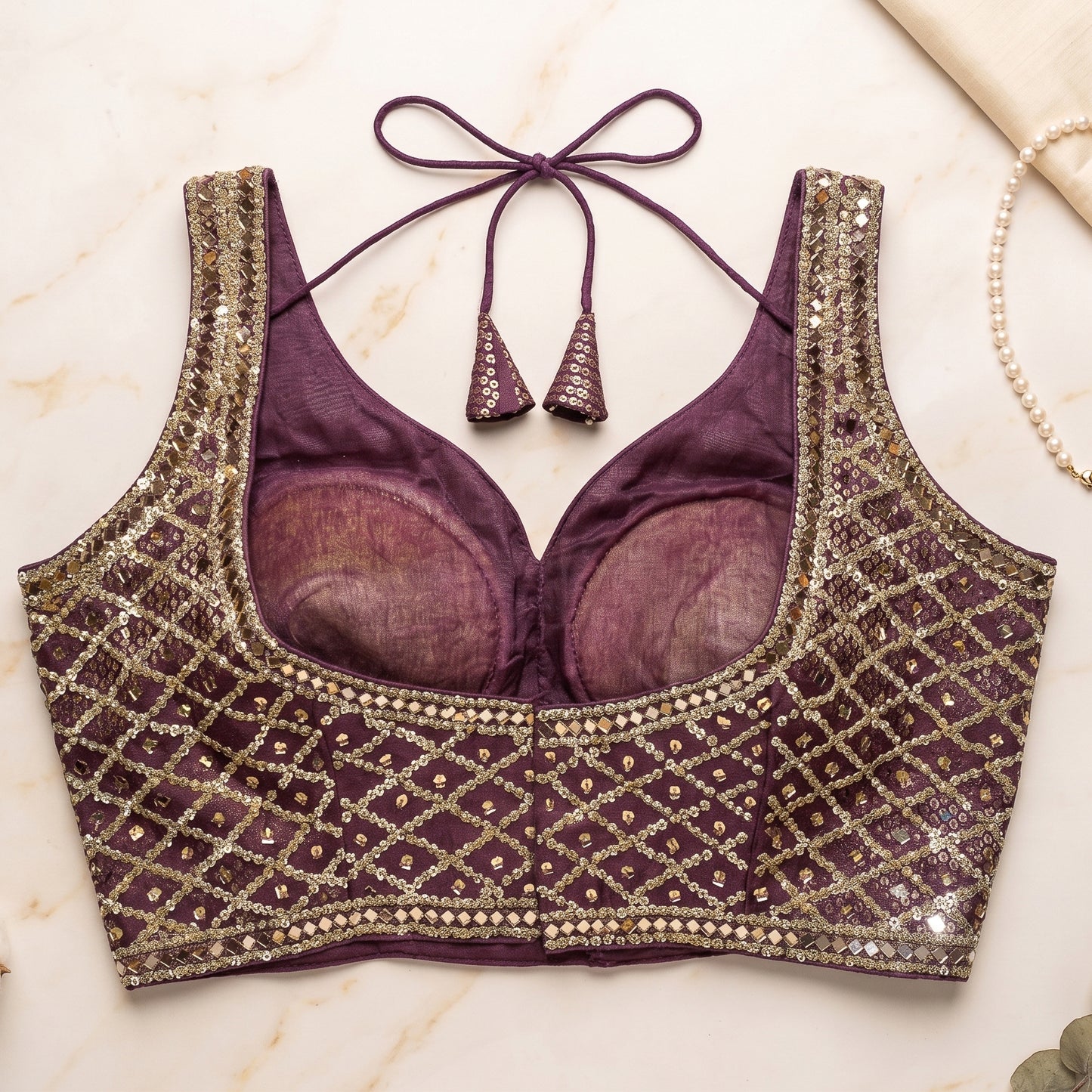 Geometric Glamour Mirror Blouse