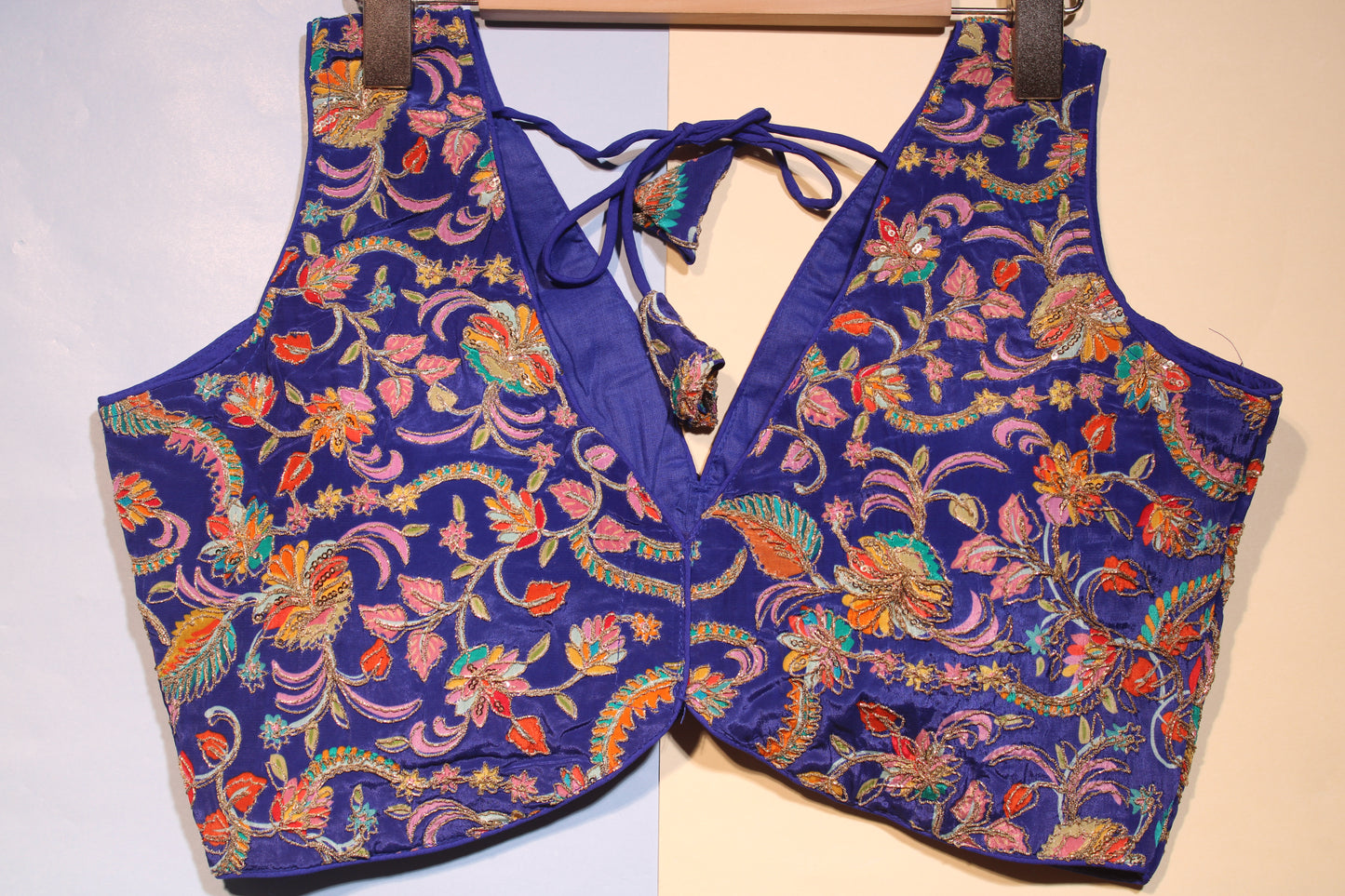 NBlue Flora Blouse