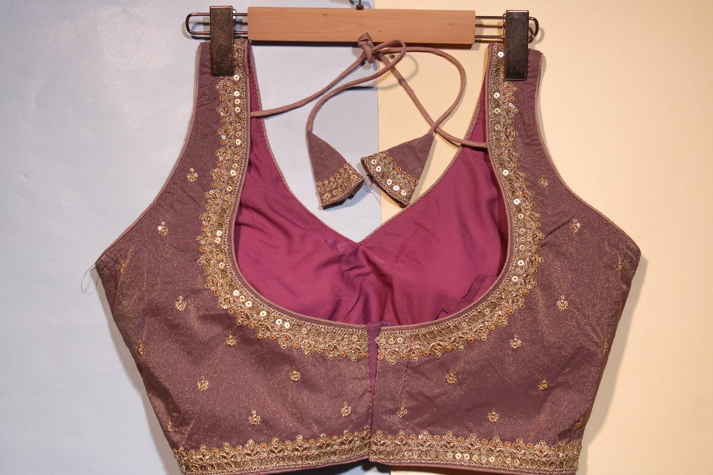 Purple Vintage Gold-Work Blouse