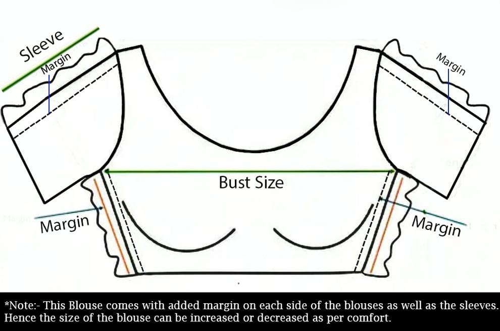 Designer Rani Blouse with Criss-Cross Floral Sleeves, Machine Front & Aari Embroidered Back"