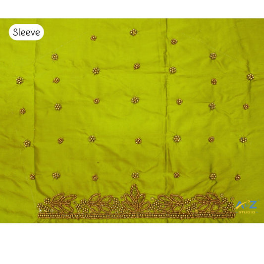 Elegant Handwork Blouse Sleeve Design for Traditional Outfits