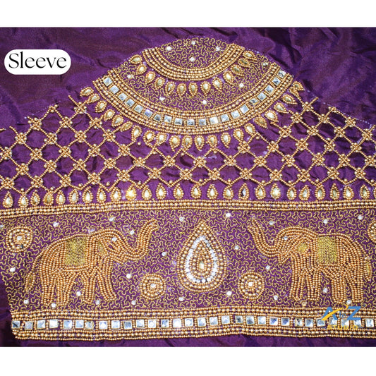 Exquisite Maggam Work Sleeve Design for Bridal Blouse – Handcrafted Elegance