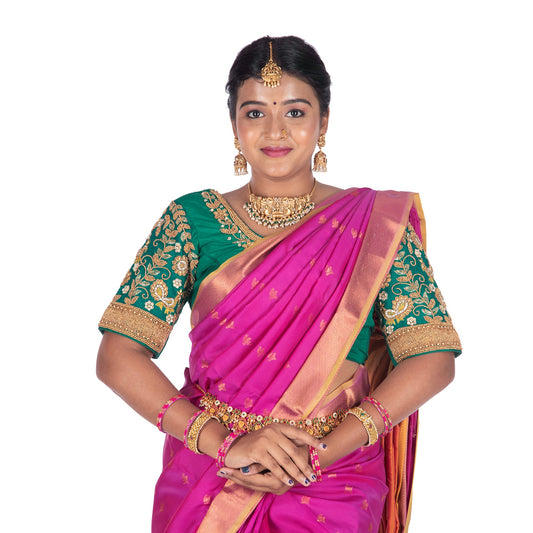 🦚 Peacock Motif Bridal Blouses – A Royal Statement by A to Z Studio