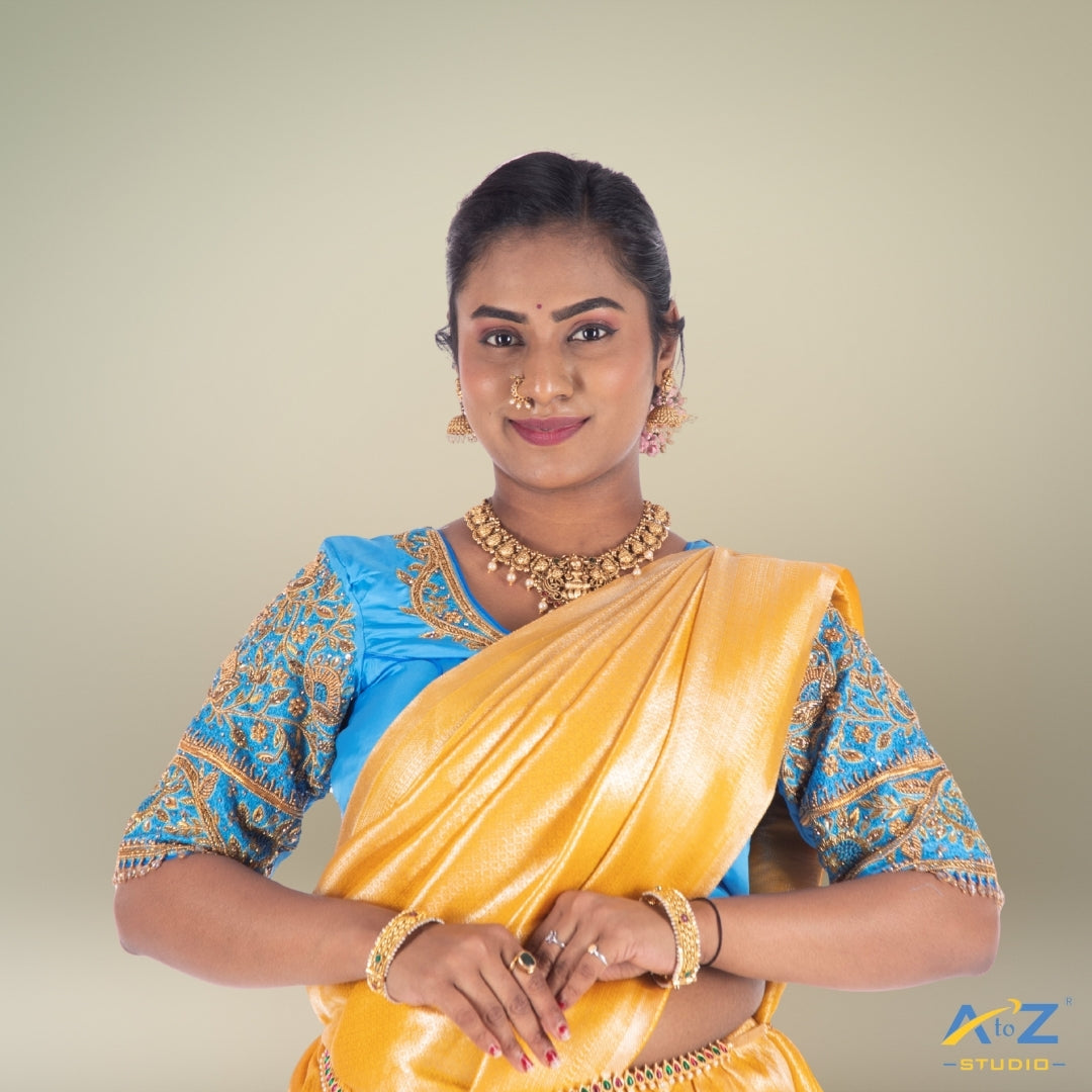 South Indian Bridal Blouses – Handcrafted by AtoZ Studio