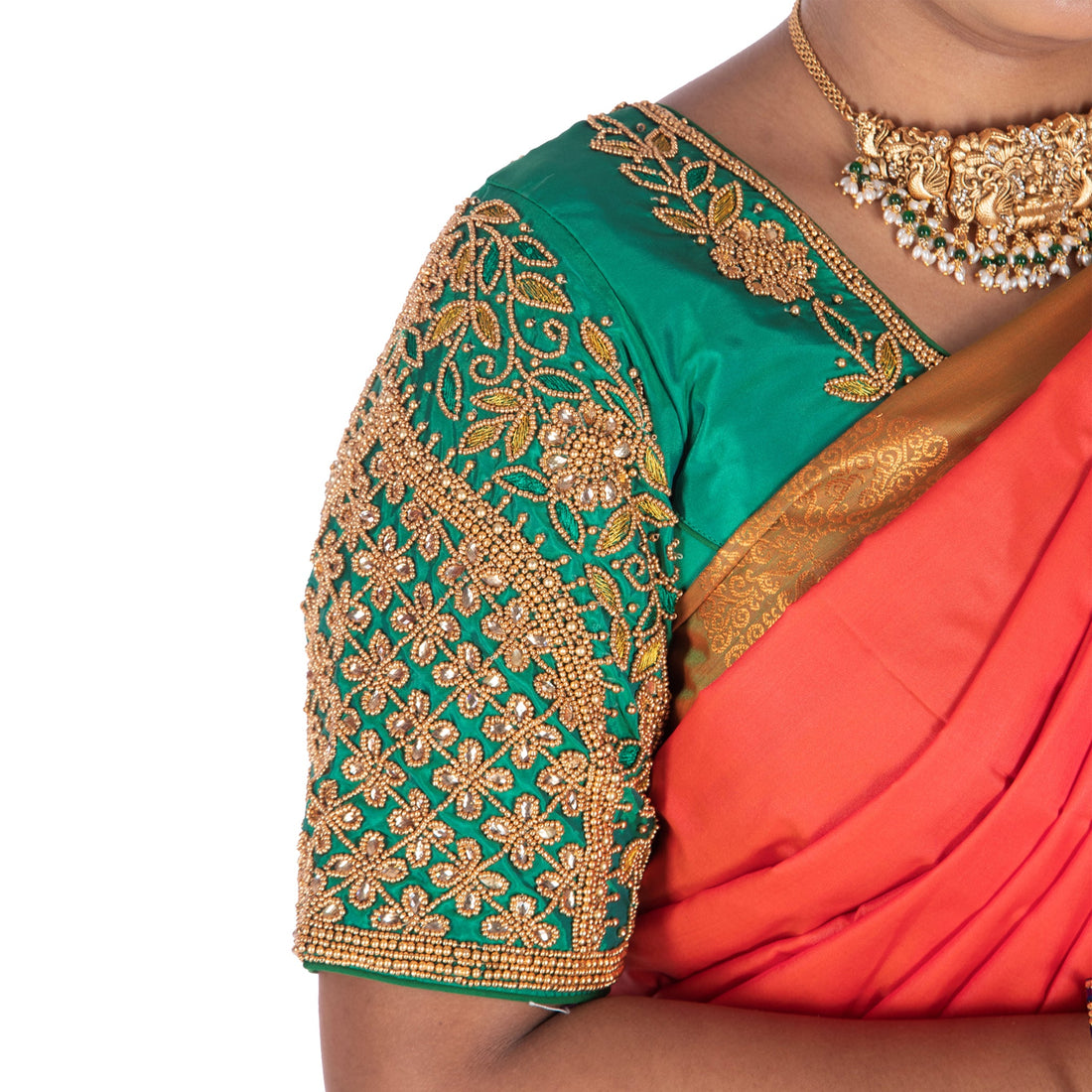 A to Z Studio Green Bridal Blouse Sleeve Design – A Perfect Blend of Tradition and Luxury