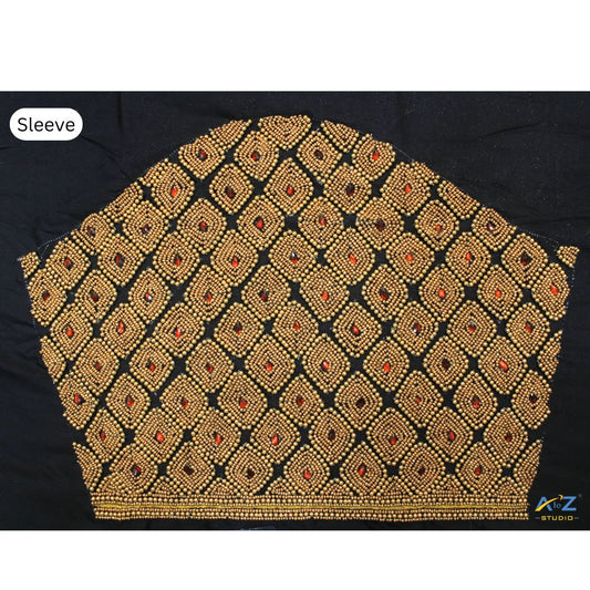 Black Diamond Maggam Work Blouse Sleeve Design – A Bridal Must-Have