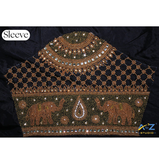 Royal Aari Work Sleeve Design for Bridal Blouse – A to Z Studio