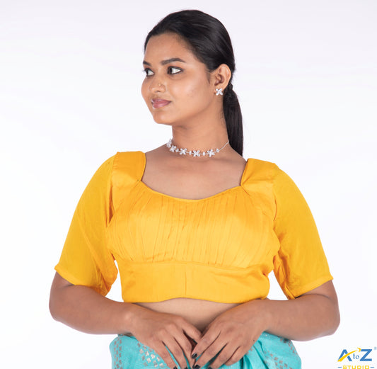 🌼 Haldi Blouse Ideas That Are Comfortable &amp; Stylish