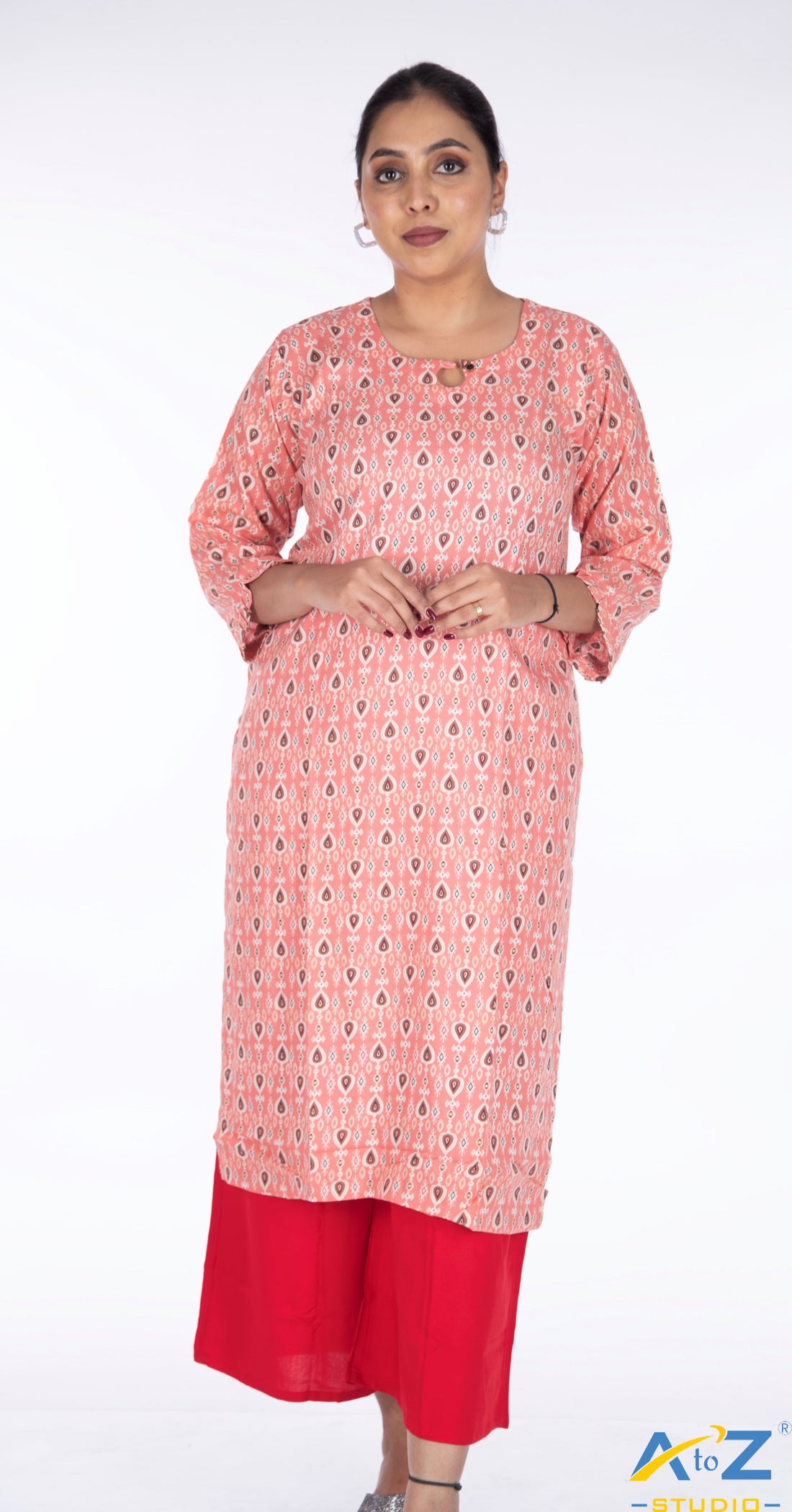 Soft Elegance: Peach Kurta Collection by A to Z Studio