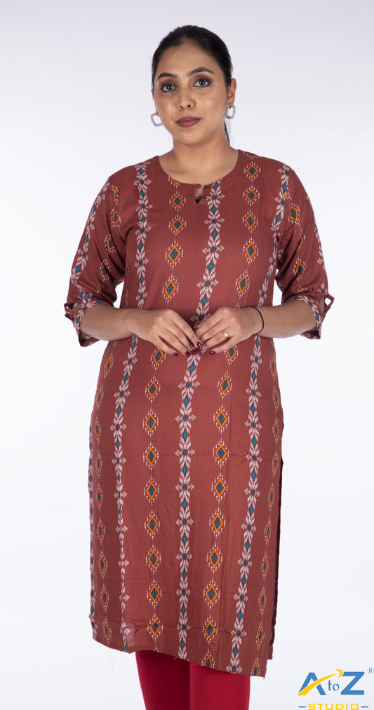 Warm Elegance: Rust Kurta Collection by A to Z Studio