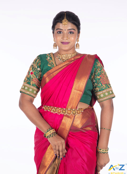 Fancy Blouses with Unique Back Designs