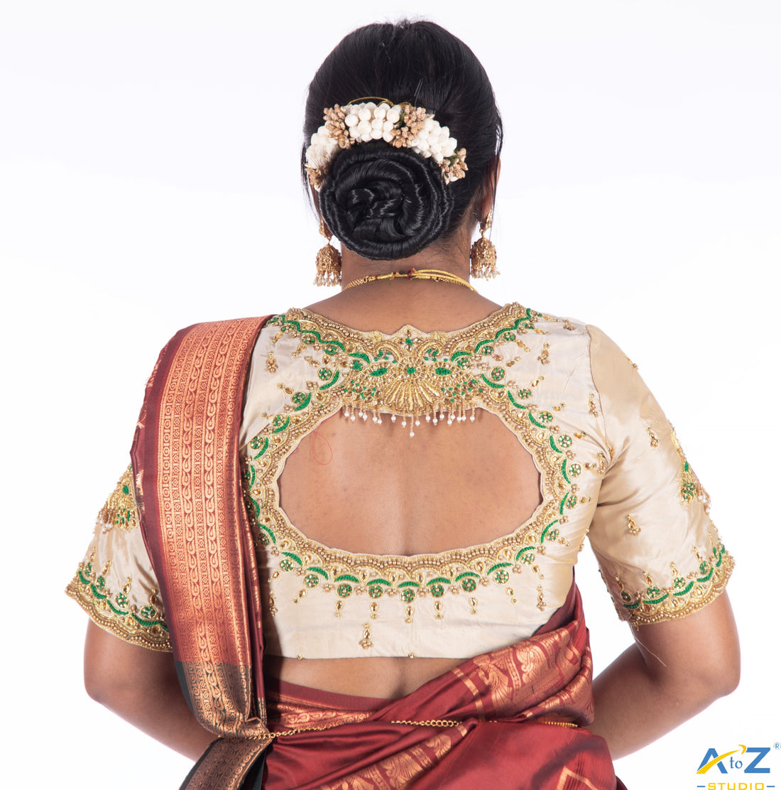 Fancy Blouses with Unique Back Designs