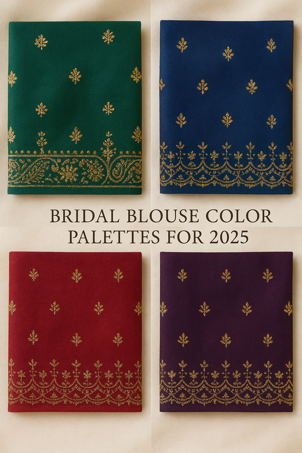 Color Palettes & Trends for Bridal Blouses 2025