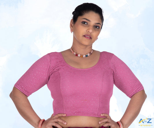 Pyazi Crush Fabric Tissue Stone Work Blouse