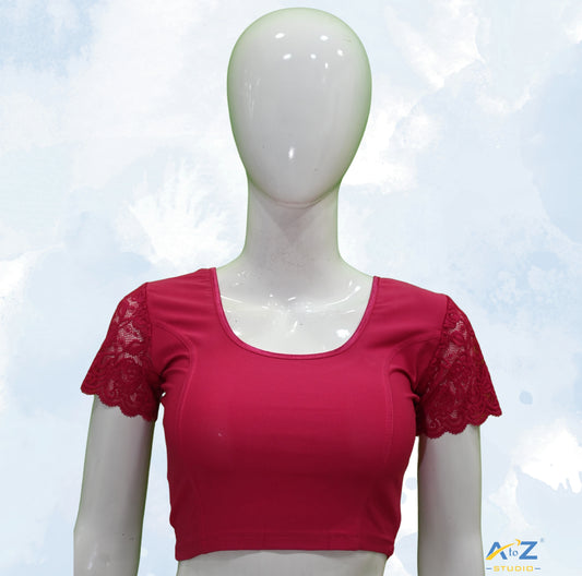 Rani  Polyester Lycra Net Short Sleeves