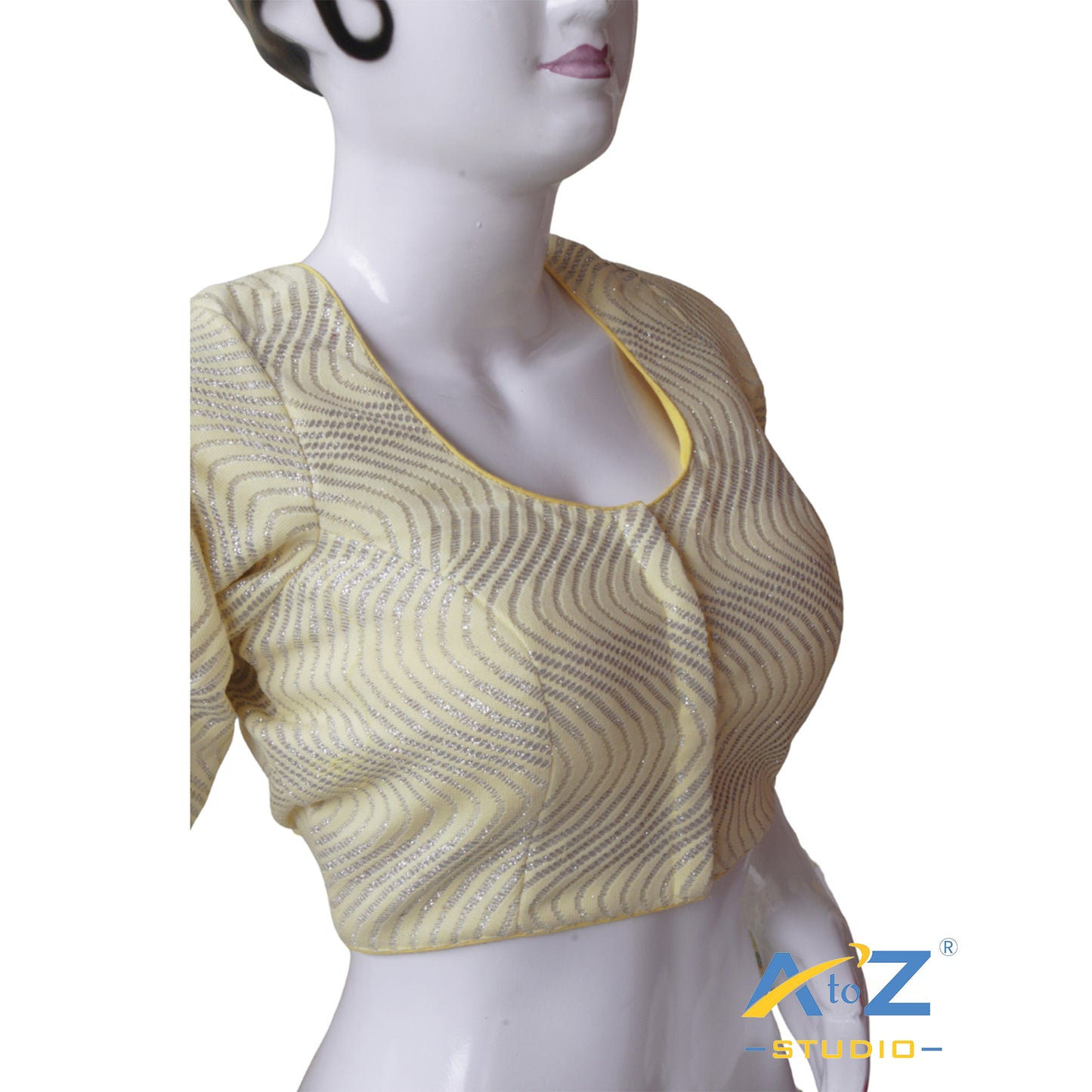 Light Yellow Sparkle Sequin Blouse