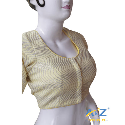 Light Yellow Sparkle Sequin Blouse