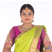 "Luxury Purple Silk   Cloth Blouse with Bird design Design"