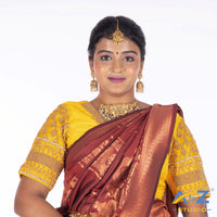 Light yellow Silk Cloth Blouse with Kite Design