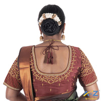 Maroon Silk Cloth Blouse with Star design Design
