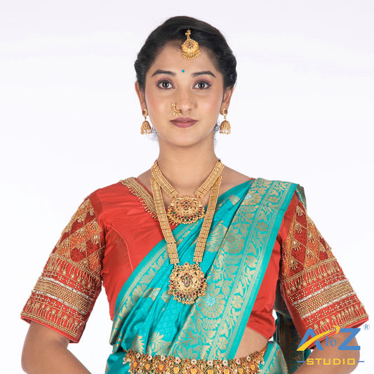 Magenta pink Silk Cloth Blouse with Kite Design