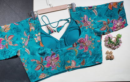 Rama Embroidered Blouse with Sweetheart Neckline
