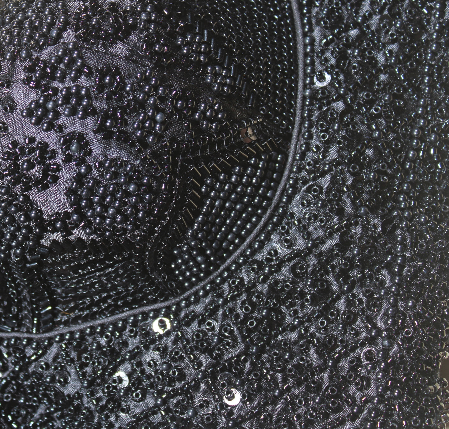Black Pastel Embroidered Blouse with Premium Glass Bead Detailing