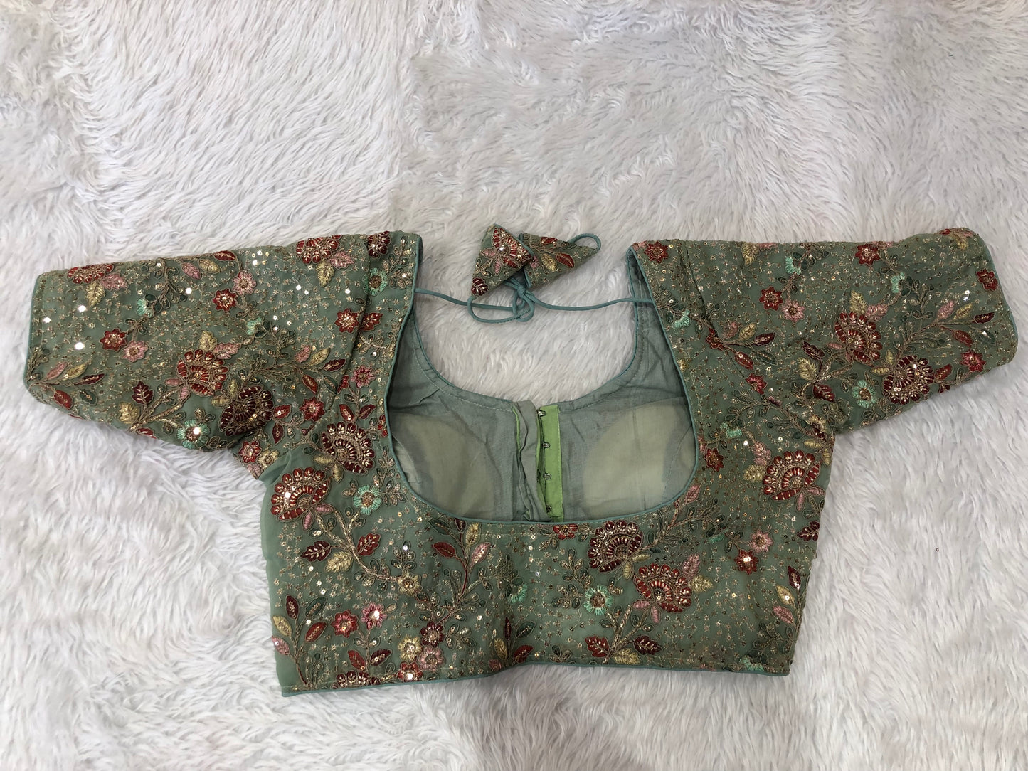 Pista Botanical Zardozi Blouse