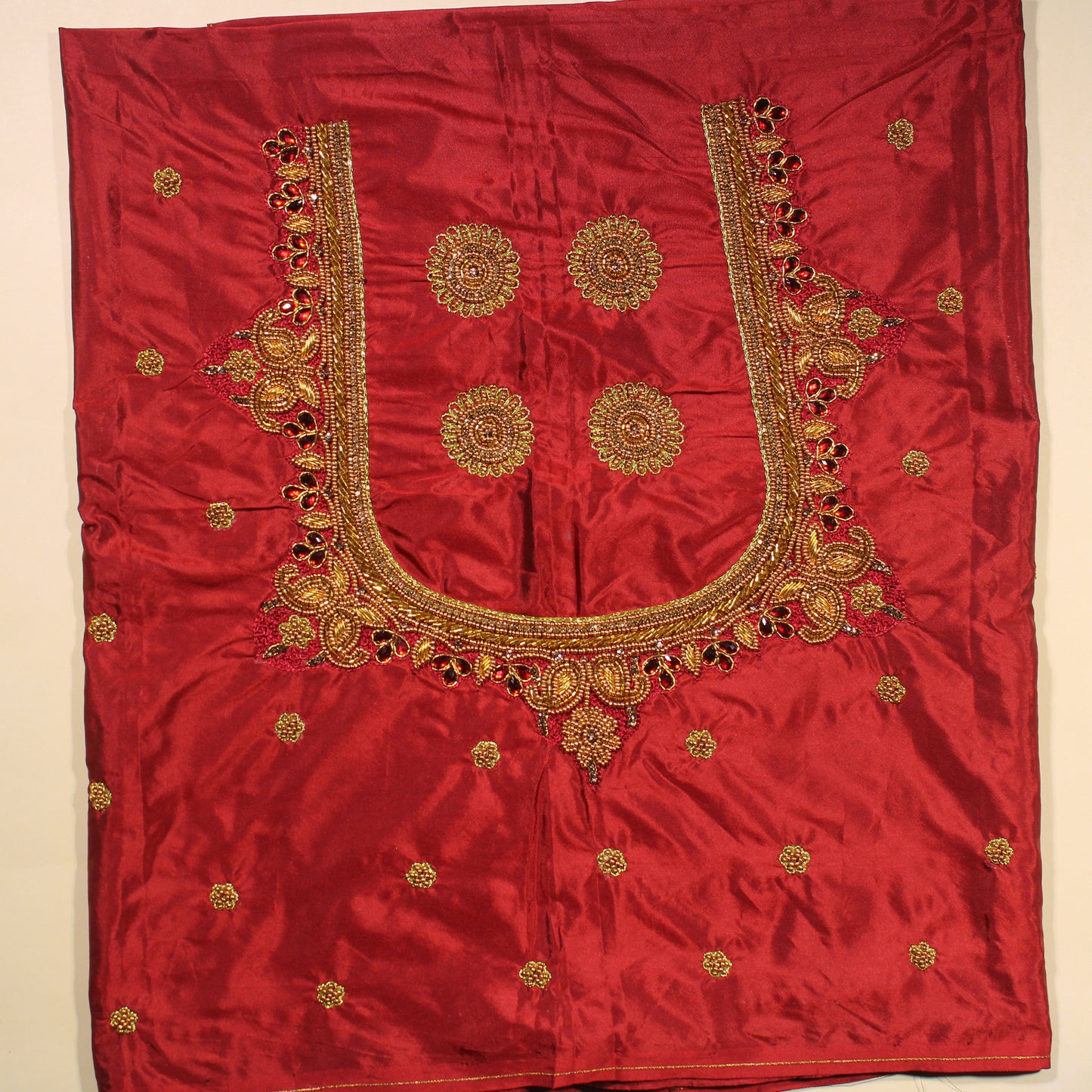 Sangria Maharani Handwork Blouse Fabric