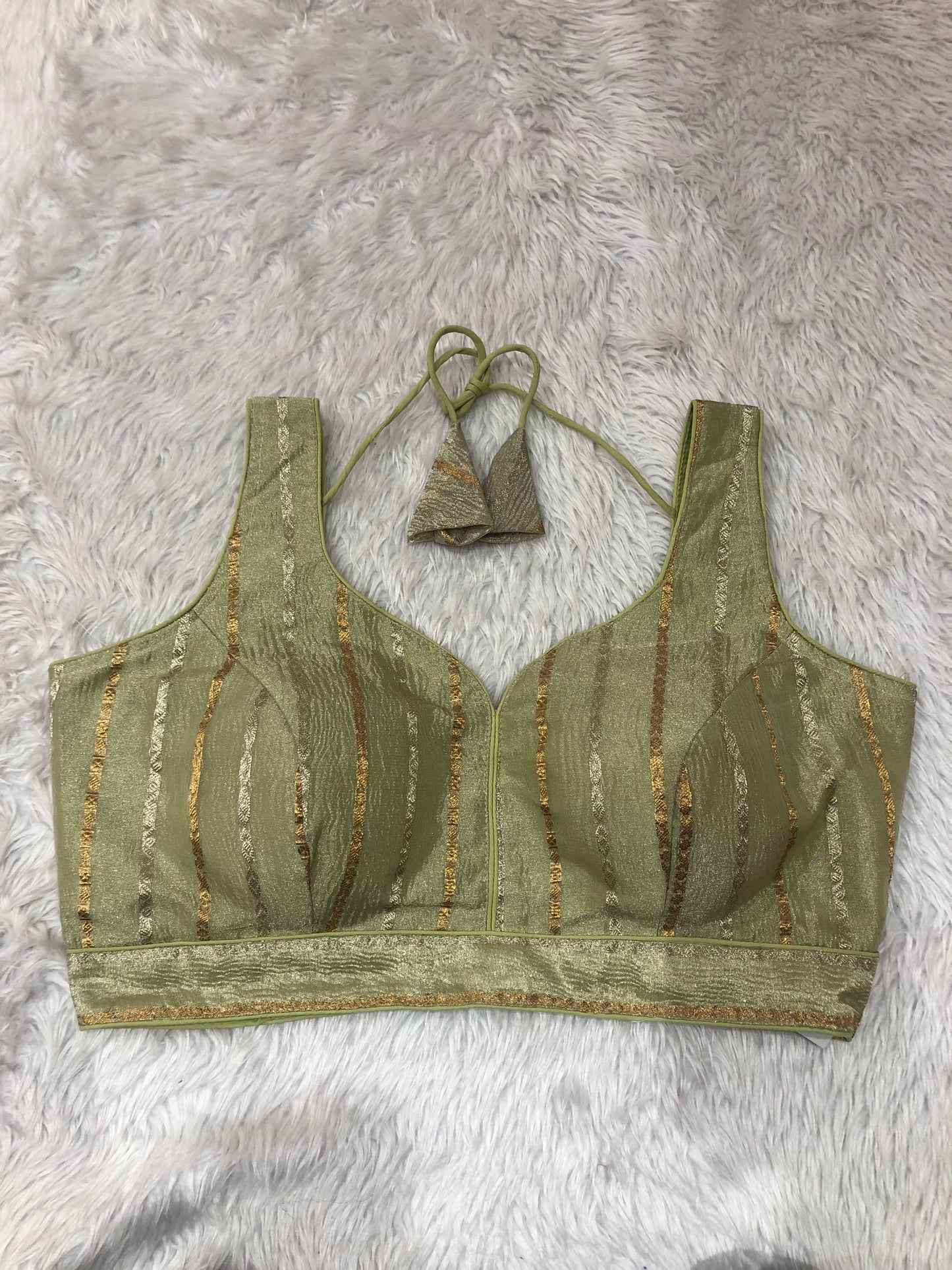 Pista Metallic Shimmer Bustier Top