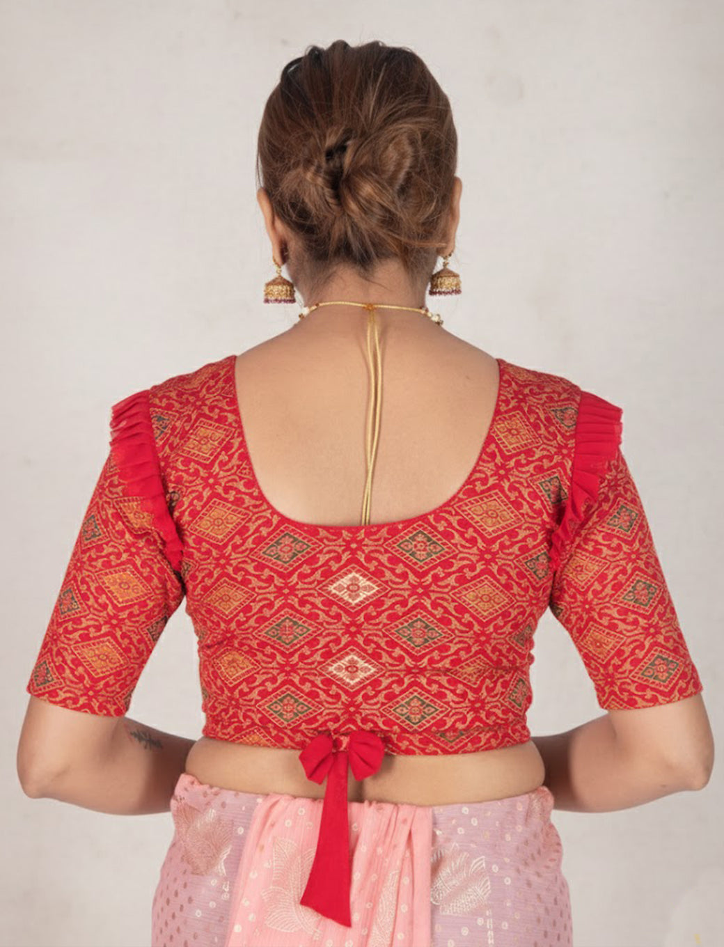 Red Crush Blouse with Kite Print