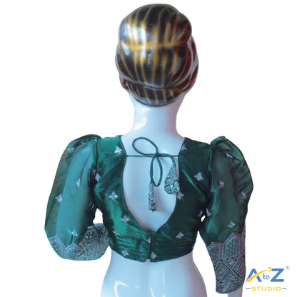 Bottle Green Silk Blouse