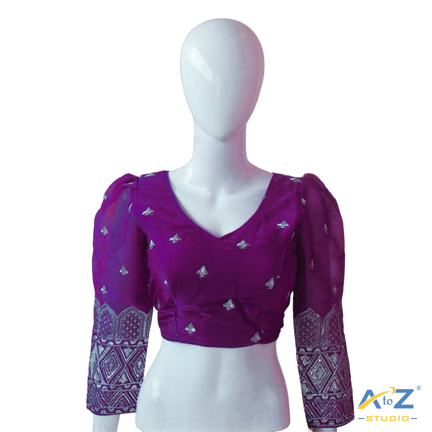Dark Purple Silk Blouse