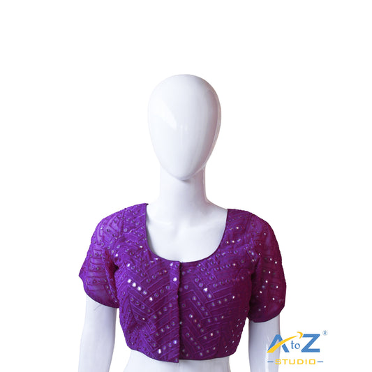 Royal Gleam Violet Blouse