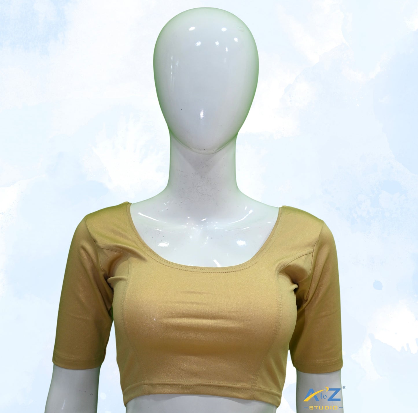 Light Gold Lycra Shimmer Elbow Sleeves