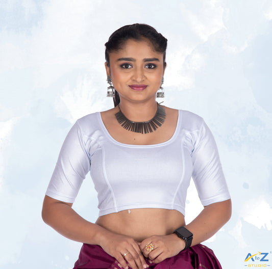 Silver Lycra Shimmer Elbow Sleeves