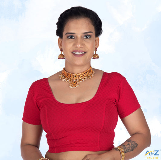 Tomato Crush Fabric Shimmer Tissue Design