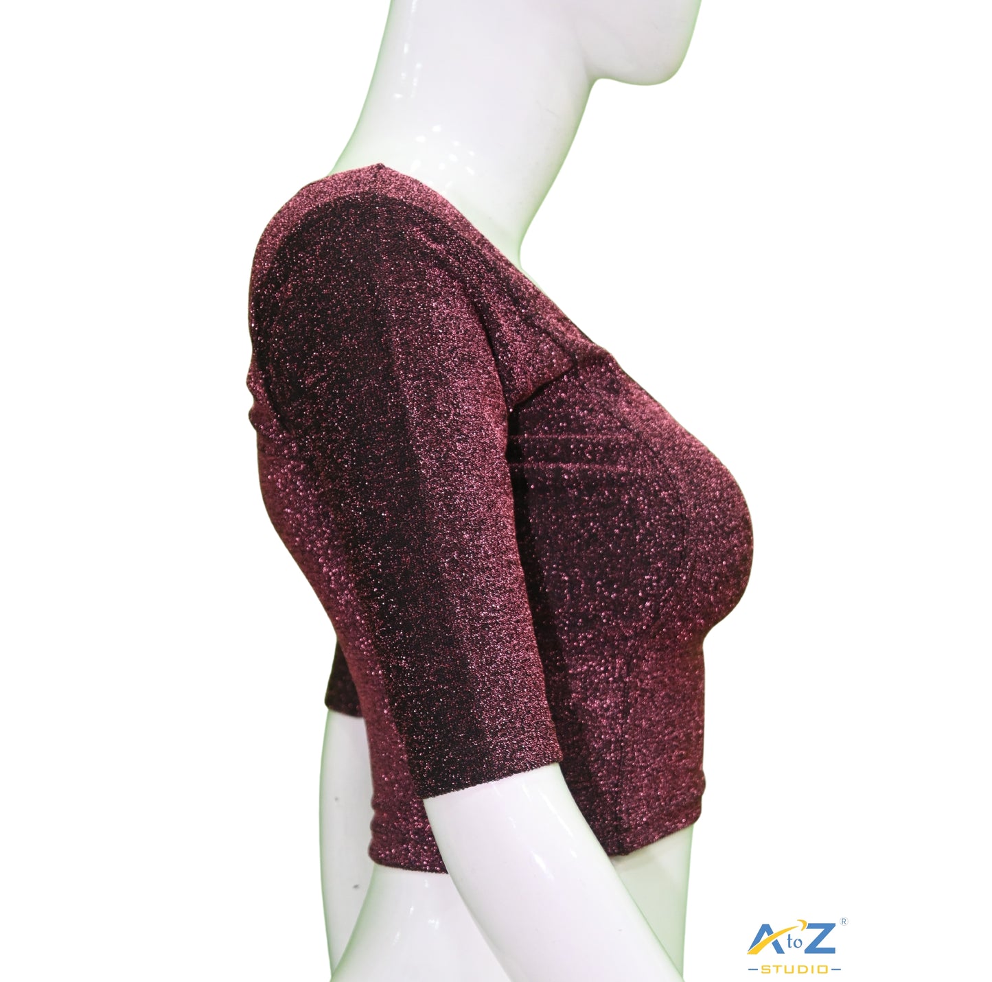 Pink Metallic Lycra Shiny Elbow Sleeves