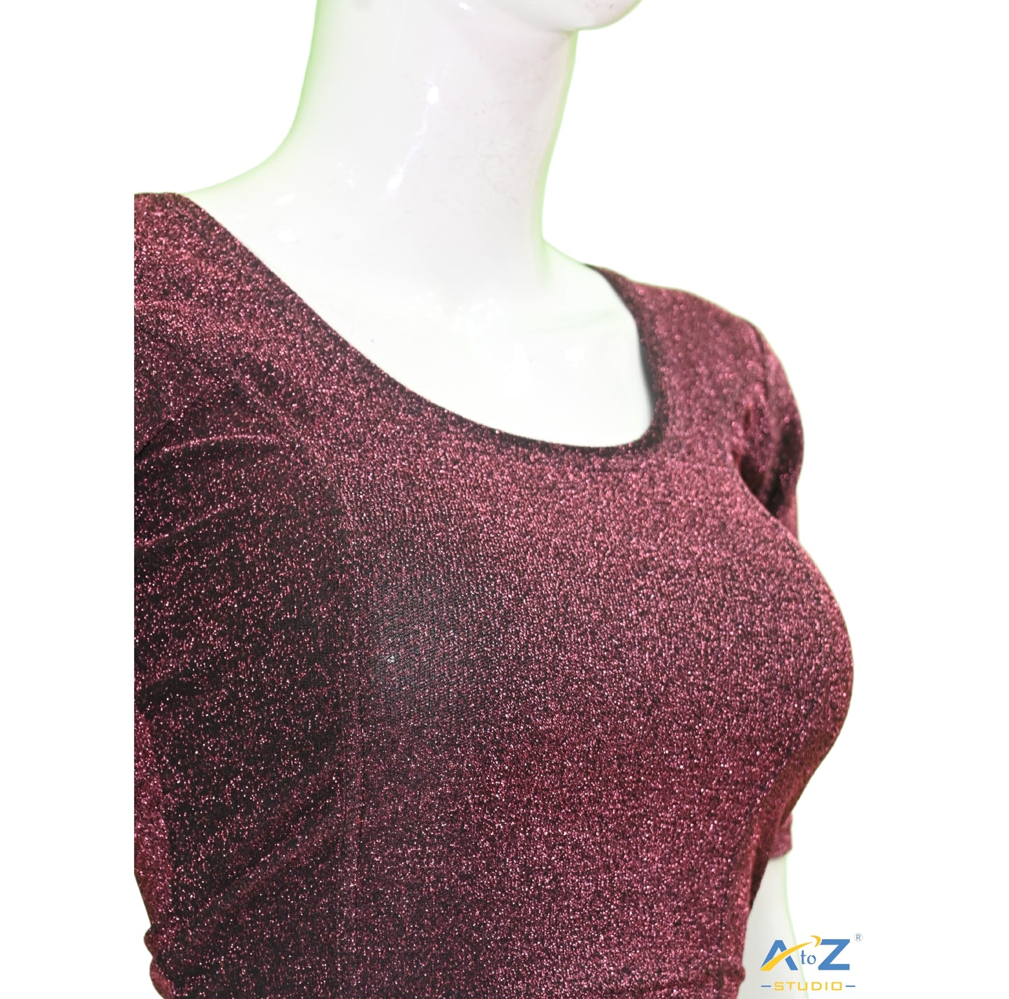 Pink Metallic Lycra Shiny Elbow Sleeves