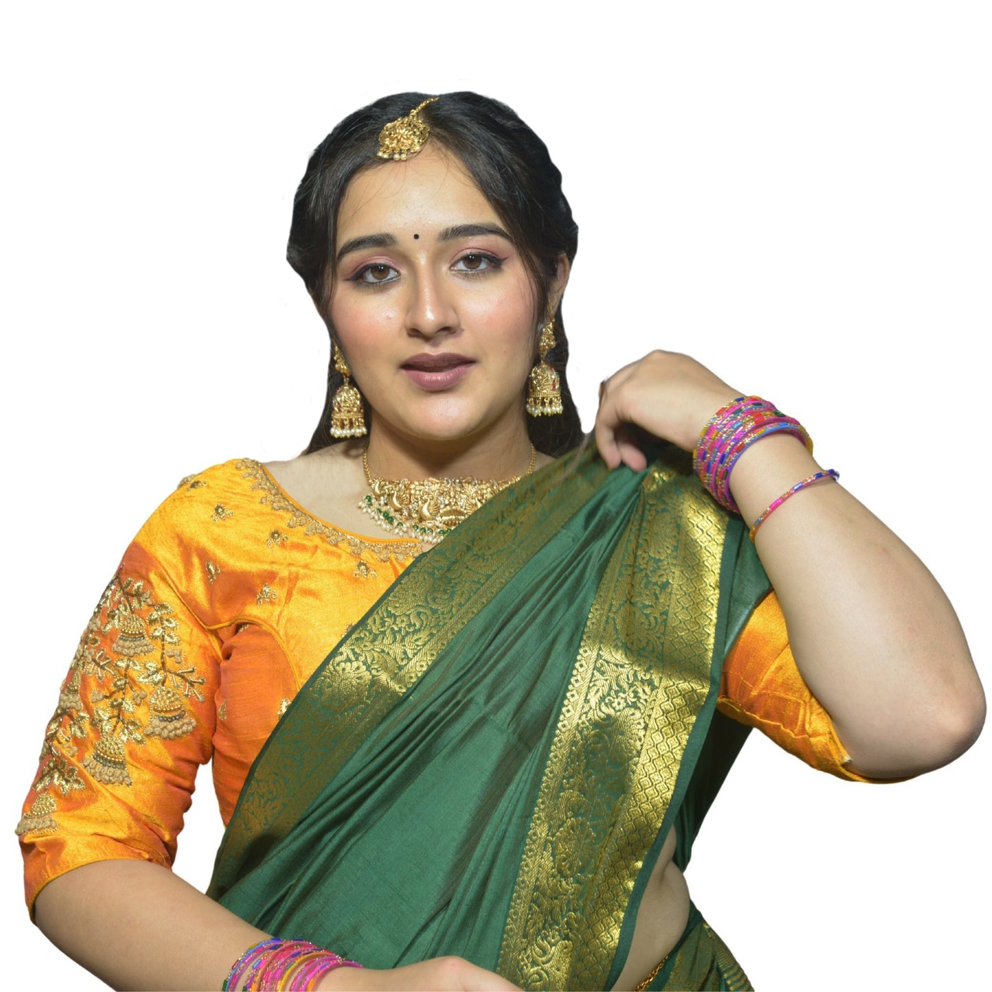 Mango Embroidered Blouse with Aari Fusion Work